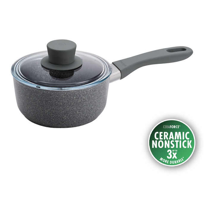 Zwilling 1,5 Qt, Alumínio, Caçarola Antiaderente Cerâmica Com Tampa Revestimento Cerâmico