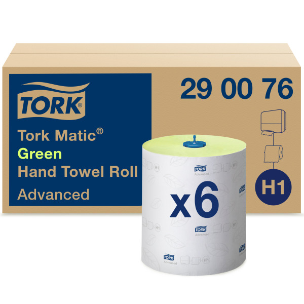 Rolo Toalha Mão Tork Matic Plus Verde Cx 6un.