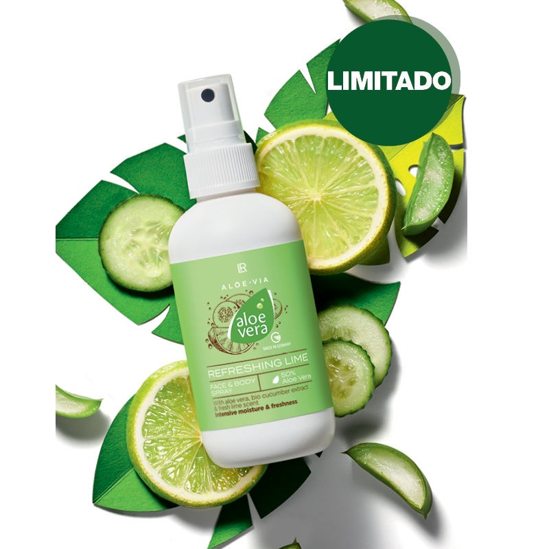 Spray para rosto e corpo Aloe Vera Lima Refrescante