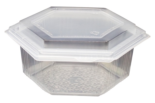 Caixas Plásticas Hexag. Mani 500ml PP M-5100 60un.