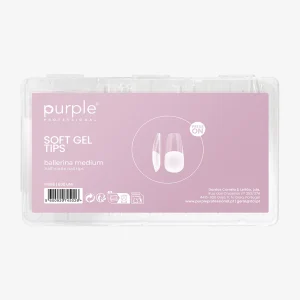Soft gel tips press on - ballerina medium half matte (600uni)