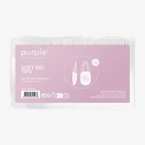Soft gel tips press on - almond medium half matte (600uni)