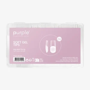 Soft gel tips press on - square medium half matte (600uni)