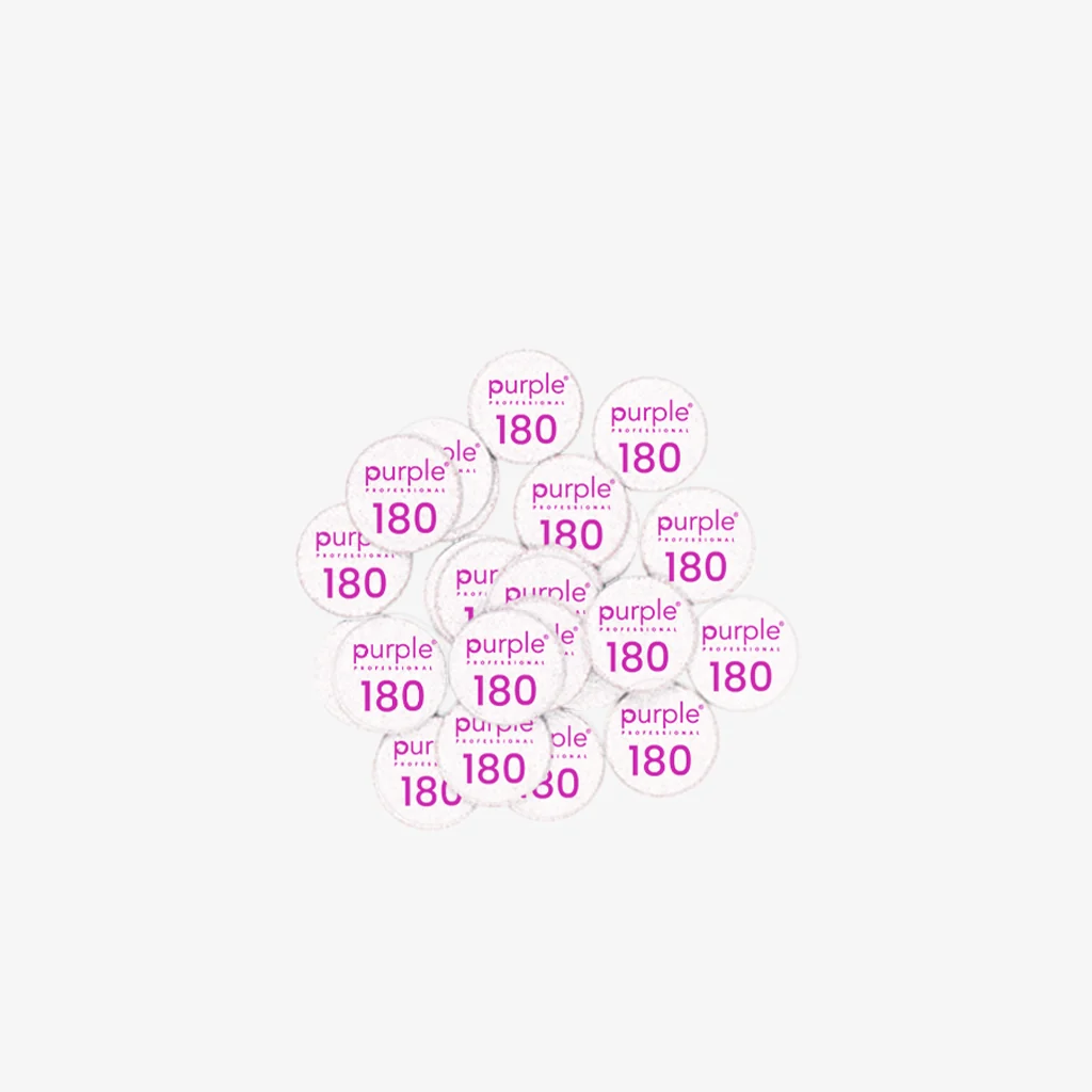 50 discos adesivos circulares 25mm 180