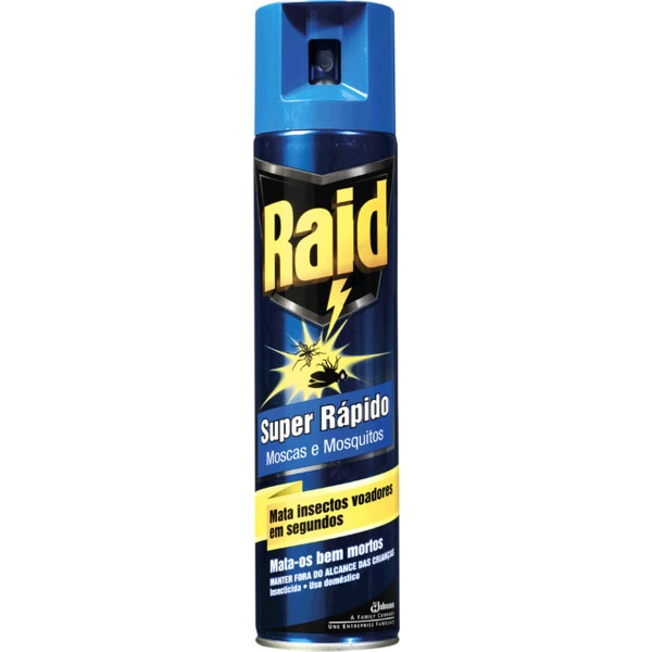 Raid Inseticida Spray Super Rápido Moscas e Mosquitos 400ml